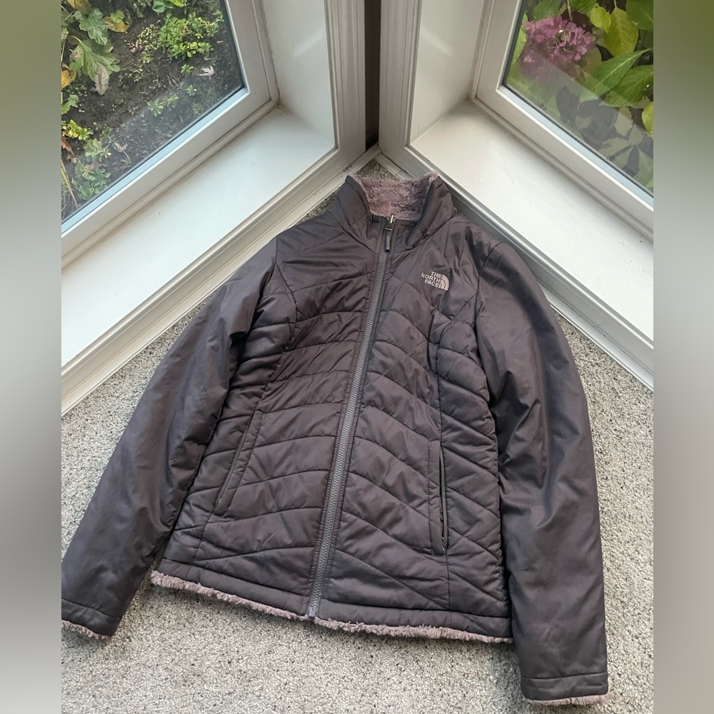 Girls reversable north face winter coat
